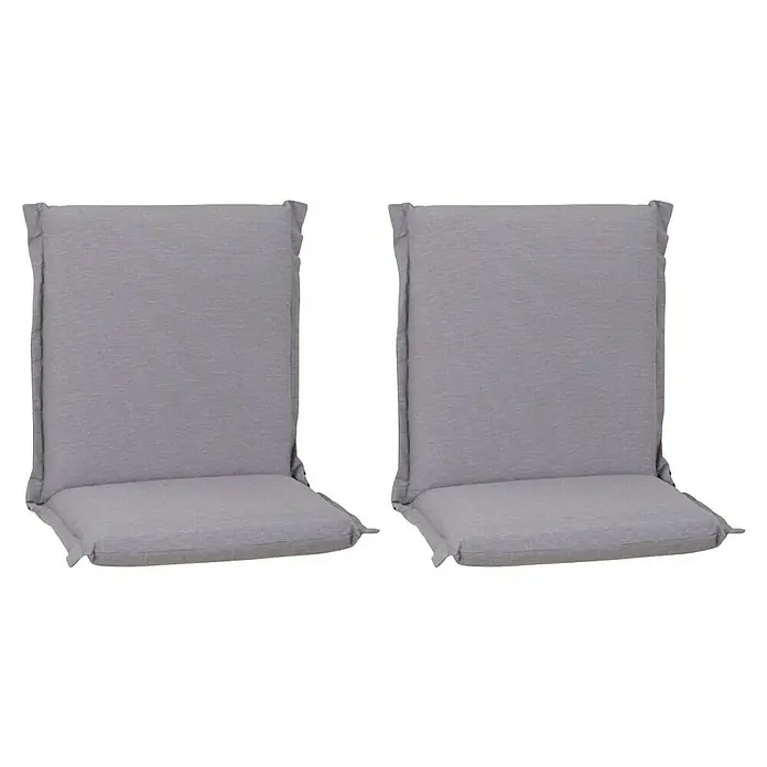 beo Gartenmöbel-Auflage - Niederlehner, 2 Stk., L x B x H: 98 x 46 x 8 cm, Baumwolle, Polyester, Grau - Graue, bequeme Stuhlkissen für Gartenmöbel. Die Kissen sind rechteckig und gepolstert, ideal für entspannte Stunden im Freien.
