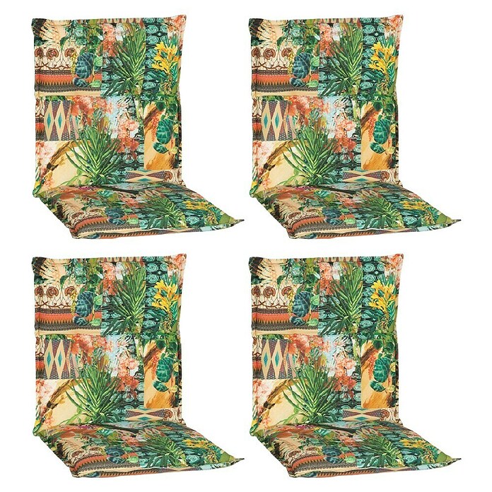 beo Gartenmöbel-Auflage Texas (Niederlehner, 4 Stk., L x B x H: 98 x 46 x 8 cm, Baumwolle, Polyester, Tropen) | BAUHAUS