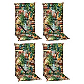 beo Gartenmöbel-Auflage Texas (Hochlehner, 4 Stk., L x B x H: 118 x 46 x 8 cm, 50% Baumwolle, 50% Polyester, Grün/Gelb/Schwarz) | BAUHAUS