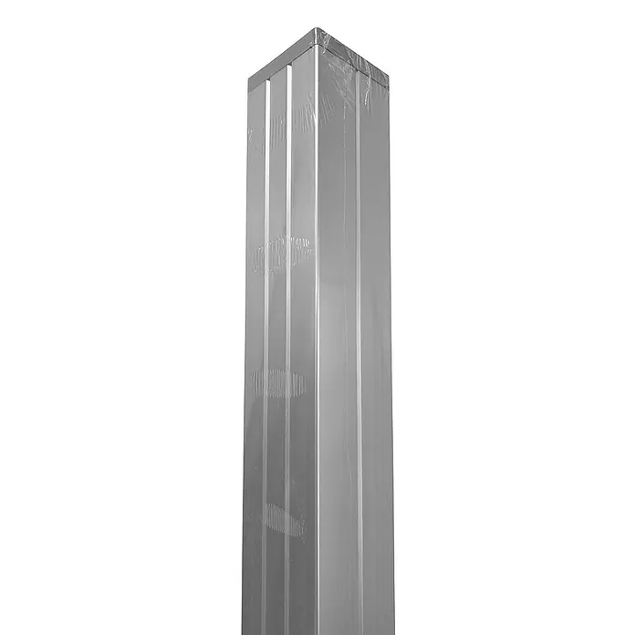 GartenLand Zaunpfosten für Zaunserie Classico und Relax inkl. Pfostenkappe - Höhe: 239 cm, Silber