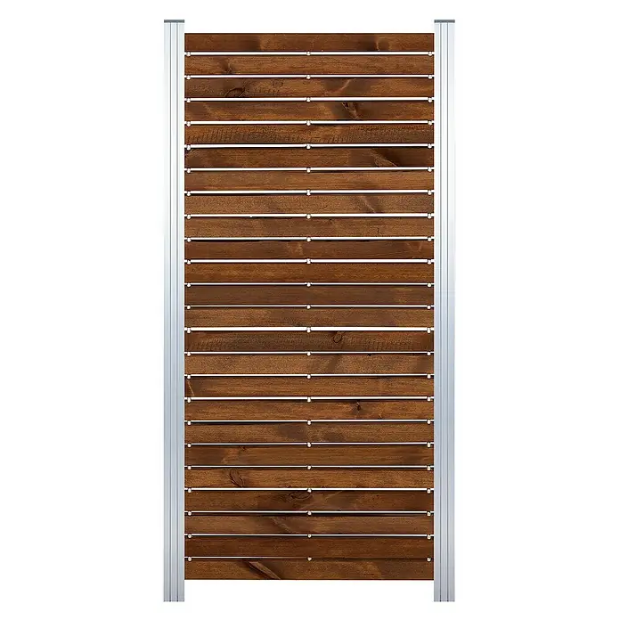 GartenLand Steckzaun-Element Holz Zaun Craftwood Ohne Pfosten Ohne Abschlussleiste - B x H: 81,5 x 180 cm, Braun, Holz