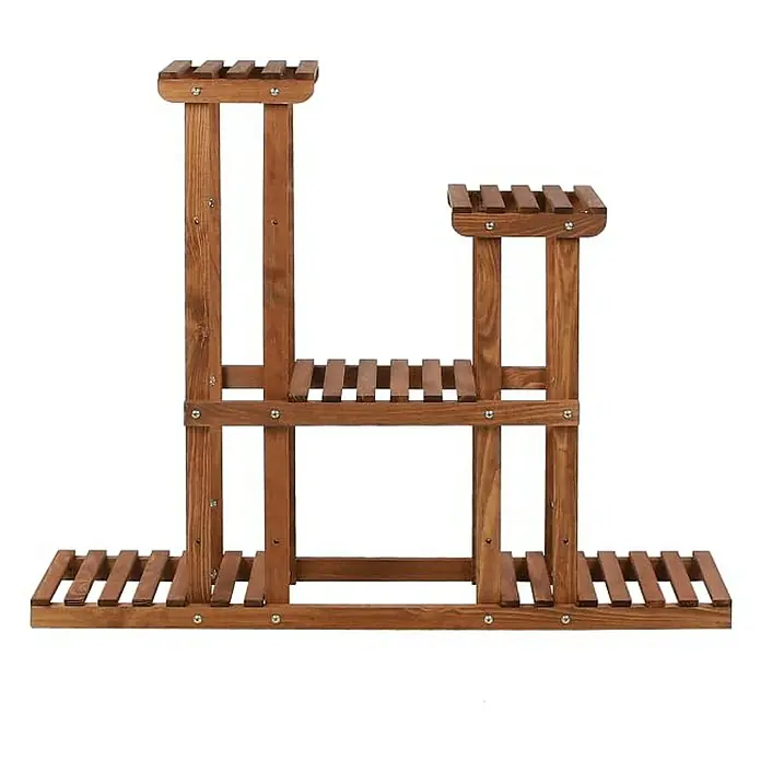 Proregal Holzregal Blumenständer FLORANGE - Anzahl Böden: 5 Stk., Schrauben, Braun