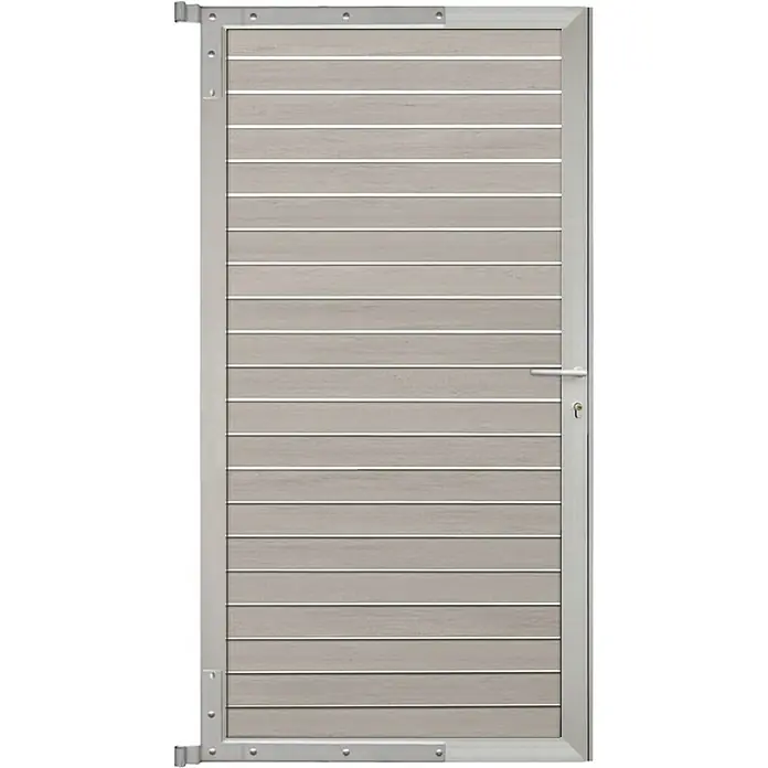 GartenLand Zauntor WPC Zaun Tor Stockholm - 90 x 175 cm, Sand-Multicolor, Verbundwerkstoff