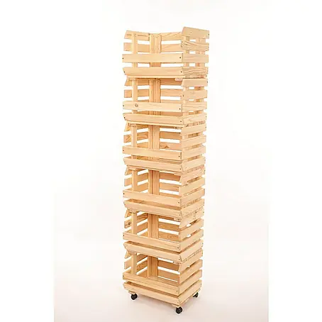 Proregal  Holzregal Gemüseregal VeggieRoll mit Rollen