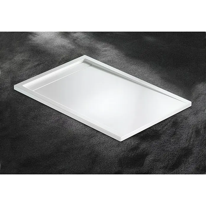Camargue Duschwanne Tampico - L x B: 140 x 80 cm, Kunststoff, Weiß - Weiße Duschwanne mit rechteckiger Form und modernem Design. Ideal für ein stilvolles Badezimmer.