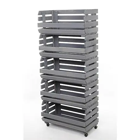 Proregal  Holzregal Gemüseregal VeggieRoll mit Rollen