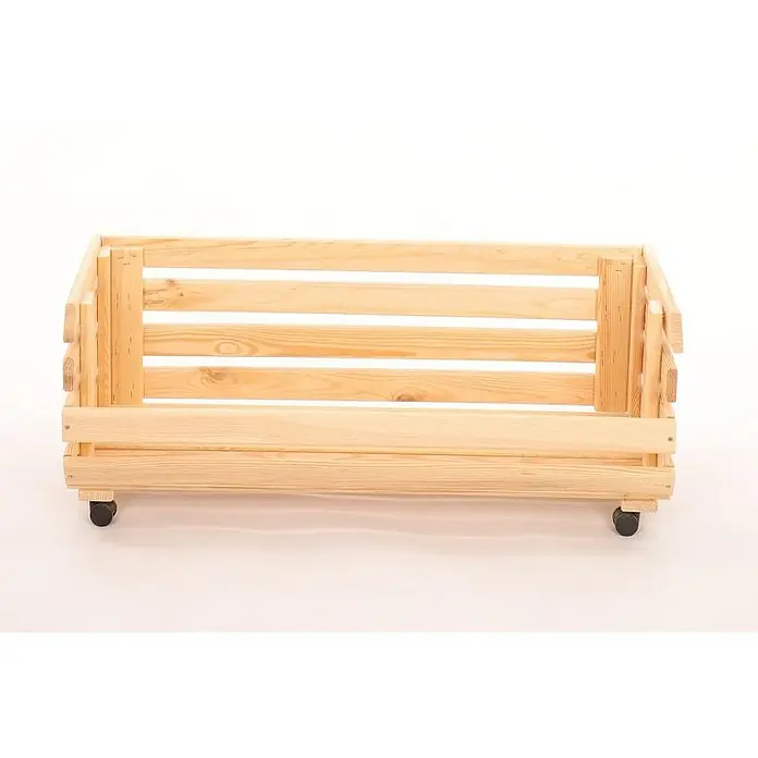 Proregal Holzregal Gemüseregal VeggieRoll mit Rollen - Anzahl Böden: 1 Stk., Schrauben, Natur