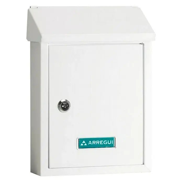 Arregui Smart Buzón de pared E-572 - L x An x Al: 21,6 x 8 x 30 cm, Blanco - Buzón blanco Arregui para almacenamiento seguro del correo. Su diseño sencillo la hace perfecta para cualquier fachada de casa.