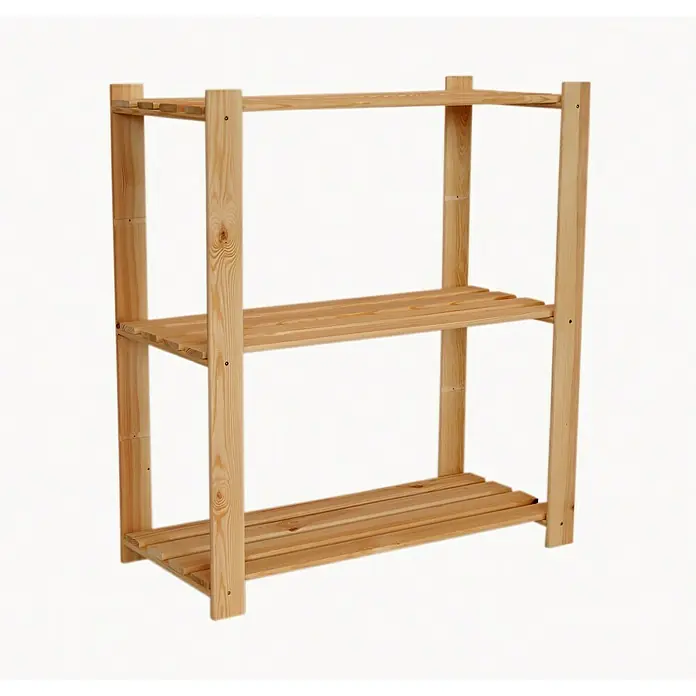 Proregal Holzregal PINEPEAK - Anzahl Böden: 3 Stk., Schrauben, Natur