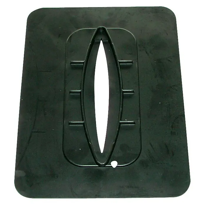 Deckelplatte Volvo Penta 854932 - Geeignet für: Volvo Penta Motoren 110S/120S/120S-B/120S-C/120S-D/120S-E - Schwarze Gummi-Dachmanschette mit länglichem Ausschnitt zur Abdichtung von Rohren und Kabeln auf Dächern.
