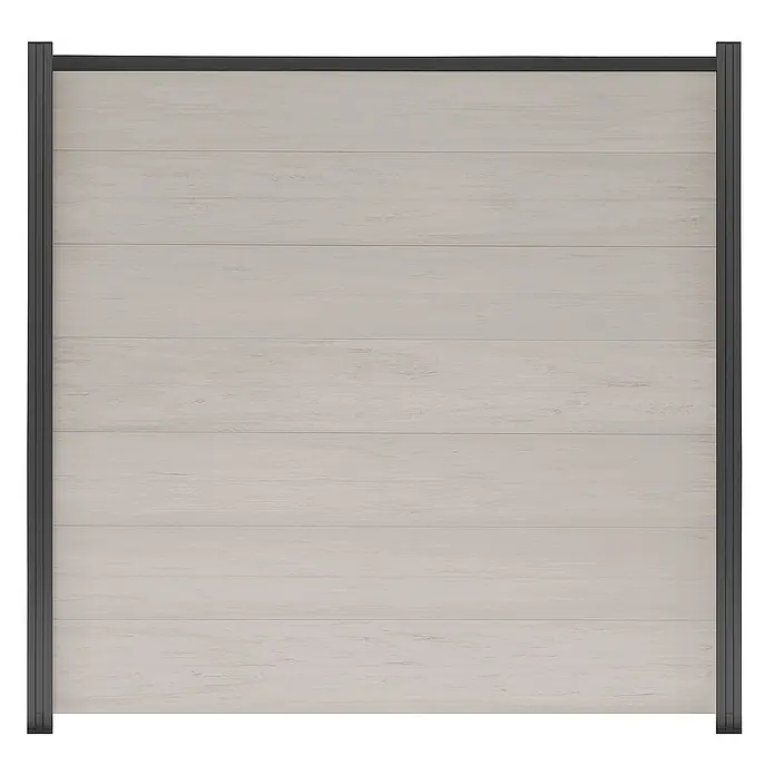 GartenLand Steckzaun-Element Ameland Ohne Pfosten Ohne Abschlussleiste - B x H: 180 x 180 cm, Sand-Multicolor, Verbundwerkstoff