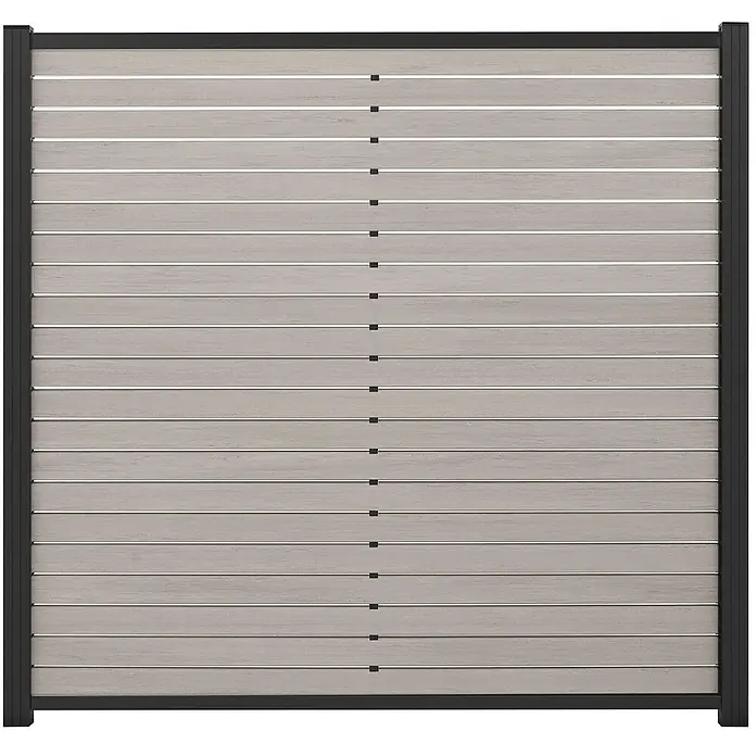 GartenLand Steckzaun-Element WPC Zaun Stockholm Ohne Pfosten - B x H: 180 x 180 cm, Sand-Multicolor, Verbundwerkstoff