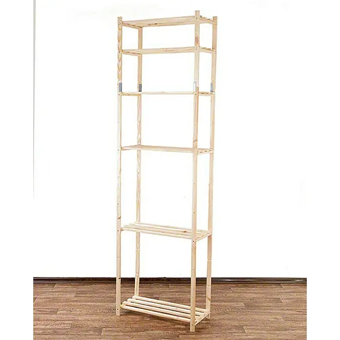 Proregal Holzregal TIMBERCRAFT - Anzahl Böden: 6 Stk., Schrauben, Natur