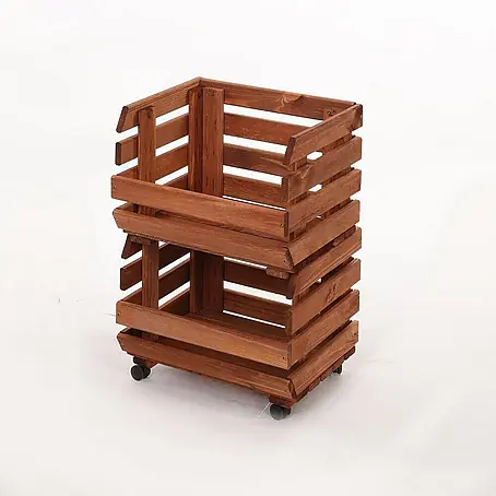 Proregal  Holzregal Gemüseregal VeggieRoll mit Rollen