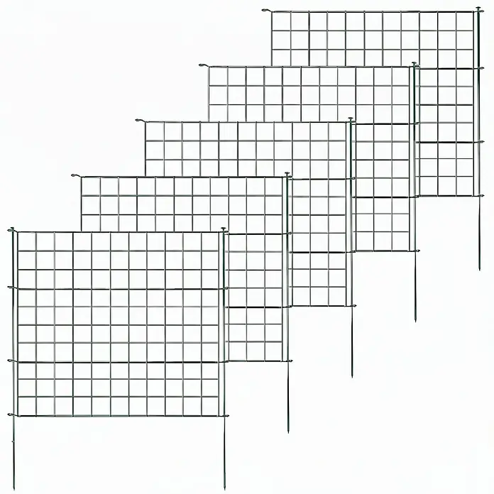 Floordirekt Zaun-Set Pablo 5-teilig Grün - 77,5 x 99 cm, Grün