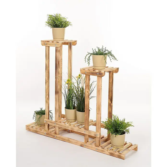 Proregal Holzregal Blumenständer FLORANGE - Anzahl Böden: 5 Stk., Schrauben, Gebrannt