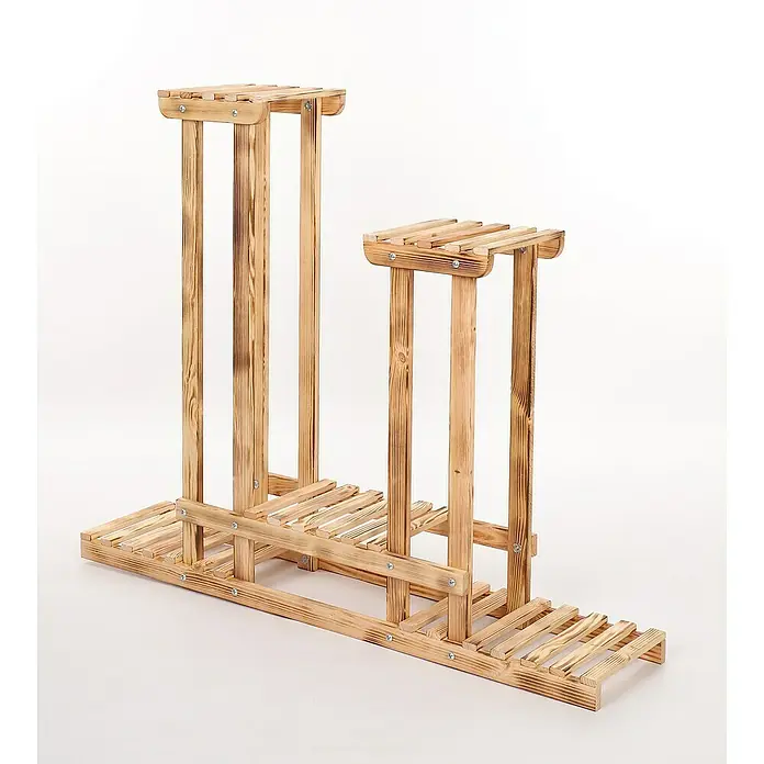 Proregal Holzregal Blumenständer FLORANGE - Anzahl Böden: 5 Stk., Schrauben, Gebrannt