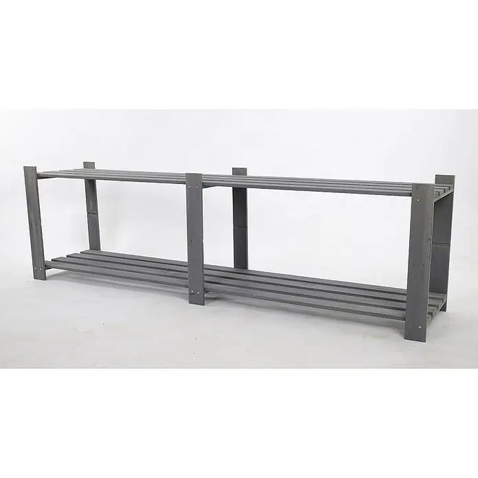 Proregal Holzregal PINEPEAK - H x B x T: 50 x 170 x 38 cm, Anzahl Böden: 2 Stk., Schrauben, Grau