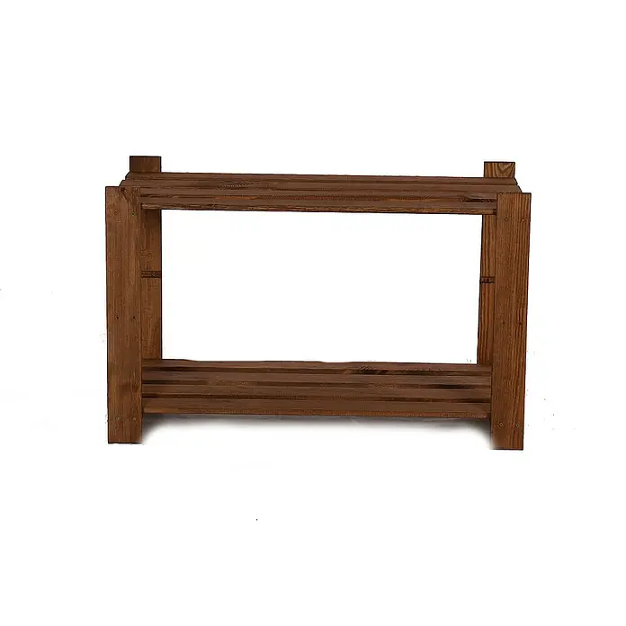 Proregal Holzregal PINEPEAK - H x B x T: 50 x 80 x 38 cm, Anzahl Böden: 2 Stk., Schrauben, Braun