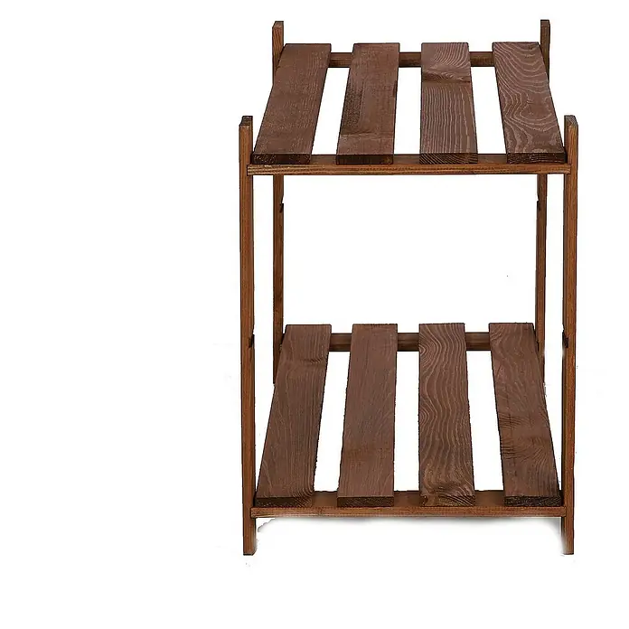 Proregal Holzregal PINEPEAK - H x B x T: 50 x 80 x 38 cm, Anzahl Böden: 2 Stk., Schrauben, Braun