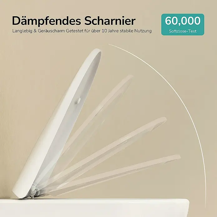 Emke Wand-WC Vero - Spülrandlos, Mit schmutzabweisender Glasur, Weiß