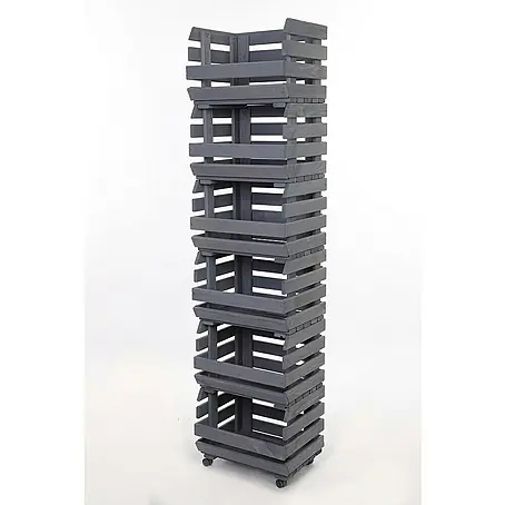 Proregal  Holzregal Gemüseregal VeggieRoll mit Rollen