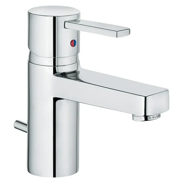 Kludi Zenta Waschtischarmatur - Chrom, Glänzend - Verchromter Waschtischmischer von Kludi mit elegantem Design und Temperaturregler für moderne Badezimmer.