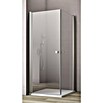 GEO Hit Eckdusche (80 x 80 x 202,2 cm, Beschichtet, Stärke: 6 mm, Silber)