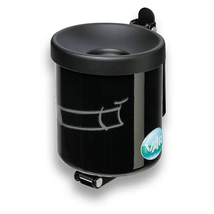 Proregal Asche-Mülleimer robust zur Wandmontage - 0,6 l, Stahl, Schwarz
