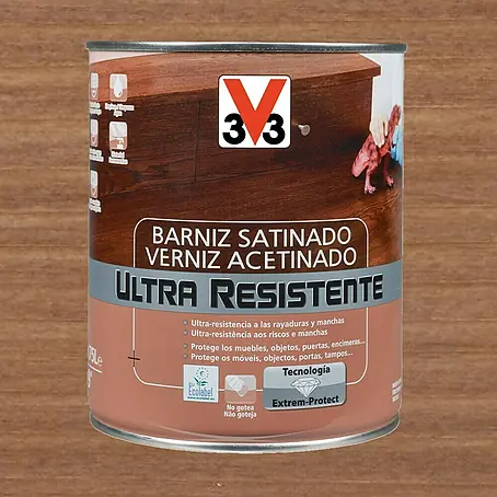 V33  Barniz para madera Satinado Ultra Resistente