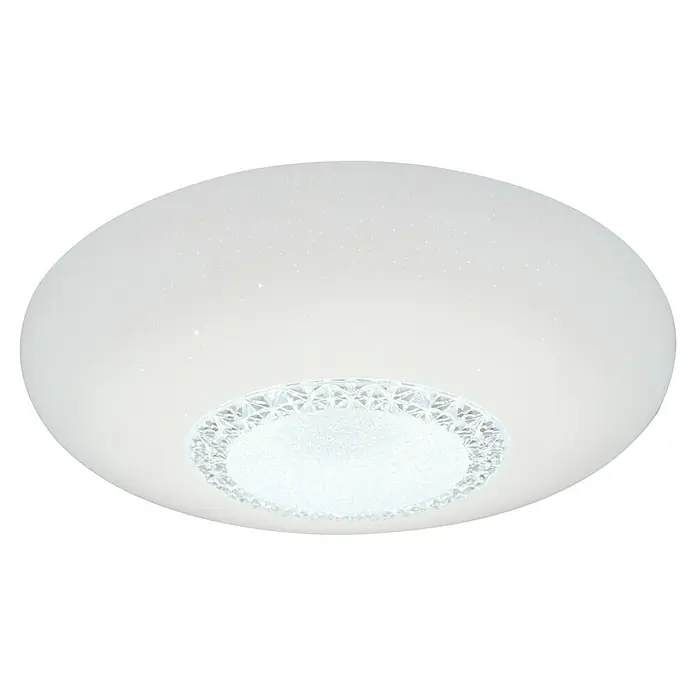 Tween Light LED-Deckenleuchte rund Mara - 60 W, Ø x H: 60 x 10,5 cm, Weiß/Klar, Mehrfarbig - Elegante LED-Deckenleuchte mit funkelndem Design, ideal für moderne Wohnräume und sorgt für eine stimmungsvolle Beleuchtung.