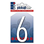 Pickup 3D Home Hausnummer Oslo (Höhe: 9 cm, Motiv: 6, Weiß, Kunststoff, Selbstklebend)