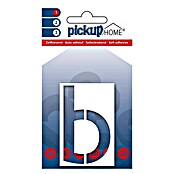 Pickup 3D Home Huisnummer (Hoogte: 6 cm, Motief: b, Wit, Kunststof, Zelfklevend)