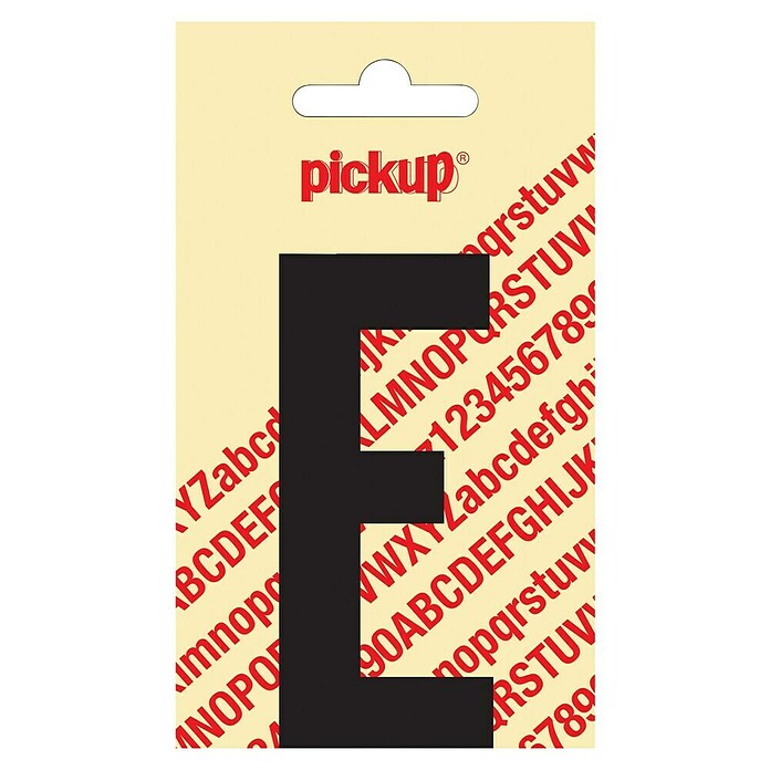 Pickup Sticker (Motief: E, Zwart, Hoogte: 90 mm)