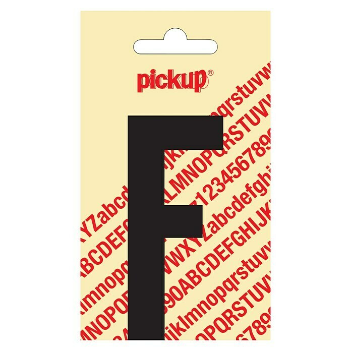 Pickup Sticker (Motief: F, Zwart, Hoogte: 90 mm)
