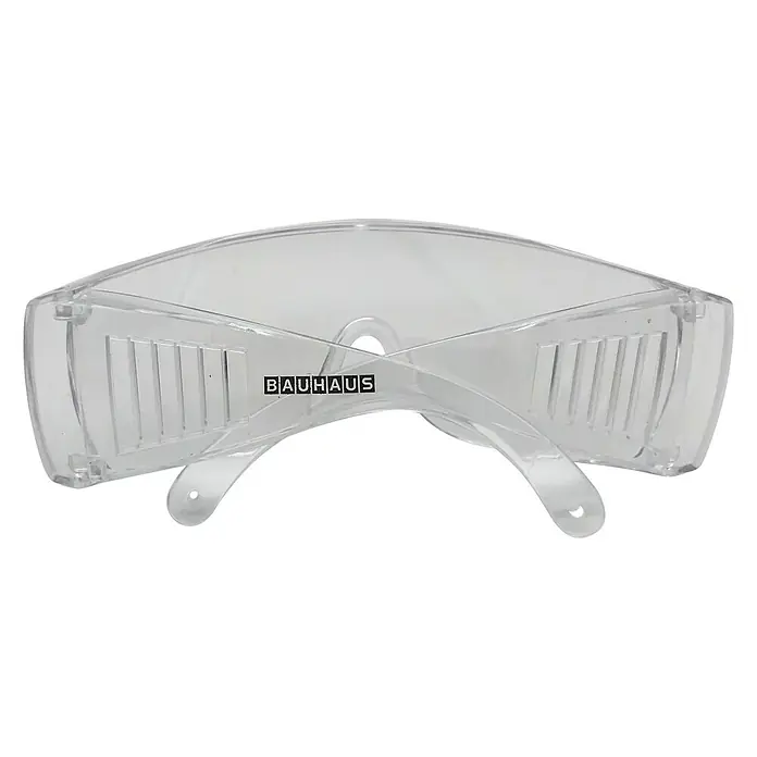 BAUHAUS Gafas de seguridad Basic - Transparente, Marco ventilado - Gafas de seguridad transparentes Bauhaus para proteger los ojos del polvo, residuos o líquidos mientras se trabaja. Protección ocular esencial.