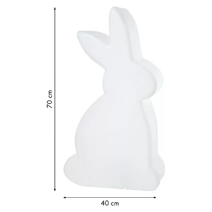 8 Seasons Design Shining Dekoleuchte Rabbit - 9 W, Weiß, L x B x H: 16 x 45 x 79 cm