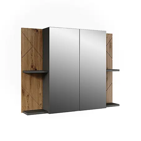 Vicco  Spiegelschrank Irma Anthrazit/Artisan mit 2 Türen