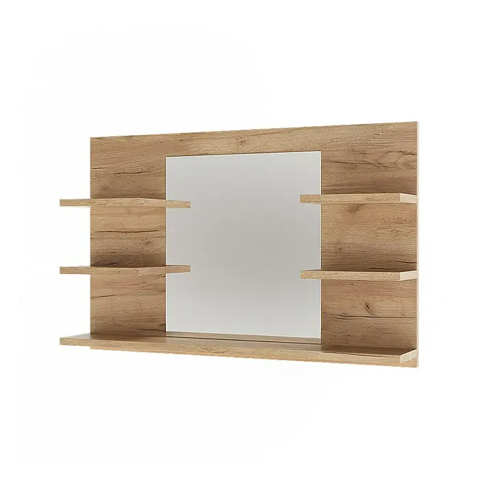 Vicco Spiegelschrank Wilbur Goldkraft Eiche mit Regalen - B x H: 78 x 50 cm, Sonstiges, Goldkraft Eiche