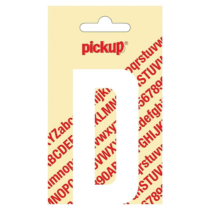 Pickup Etiqueta adhesiva (Motivo: D, Blanco, Altura: 90 mm)