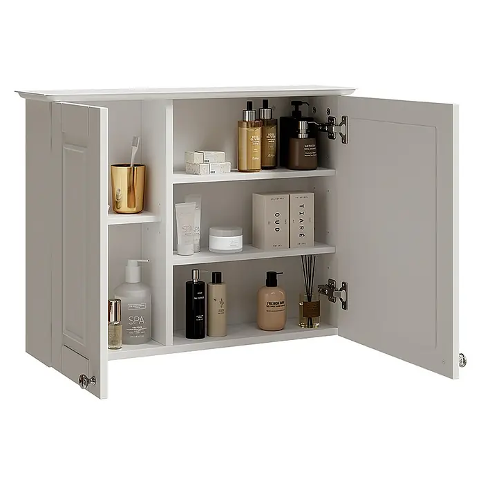 Vicco Spiegelschrank Vanity Weiß - B x H: 68 x 51 cm, Sonstiges, Weiß