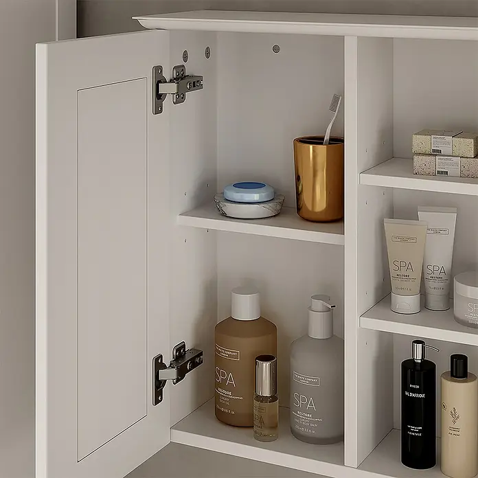Vicco Spiegelschrank Vanity Weiß - B x H: 68 x 51 cm, Sonstiges, Weiß