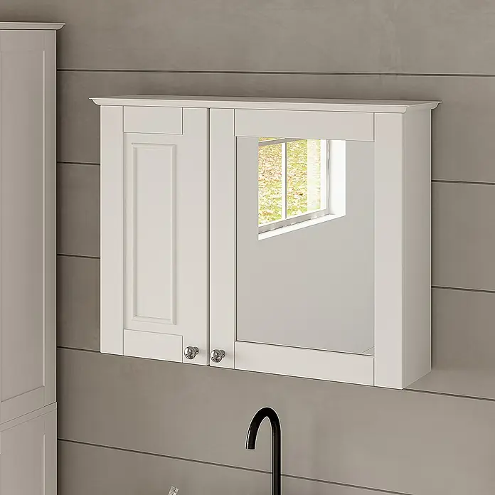Vicco Spiegelschrank Vanity Weiß - B x H: 68 x 51 cm, Sonstiges, Weiß