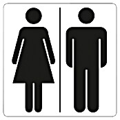 Pickup Aufkleber (L x B: 7,5 x 7,5 cm, Motiv: Toiletten)
