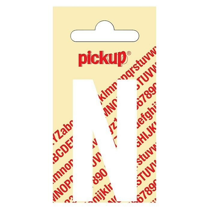 Pickup Sticker (Motief: N, Wit, Hoogte: 60 mm)