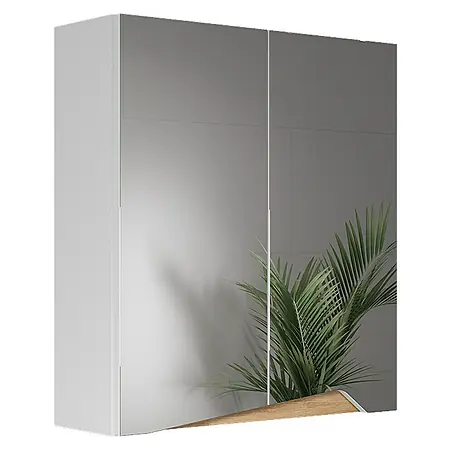 Vicco  Spiegelschrank Marelle Weiß/Artisan mit höhenverstellbarem Einlegeboden