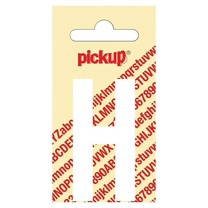 Pickup Aufkleber - Motiv: H, Weiß, Höhe: 60 mm - Aufkleberbogen mit dem Buchstaben H von Pickup, ideal zum Beschriften und Dekorieren.