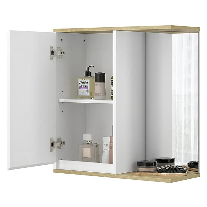 Vicco Spiegelschrank Livia Weiß mit Spiegel - B x H: 60 x 63 cm, Sonstiges, Weiß
