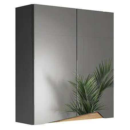 Vicco  Spiegelschrank Marelle Anthrazit/Artisan mit höhenverstellbarem Einlegeboden