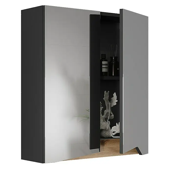 Vicco Spiegelschrank Marelle Anthrazit/Artisan mit höhenverstellbarem Einlegeboden - Sonstiges, Anthrazit/Artisan